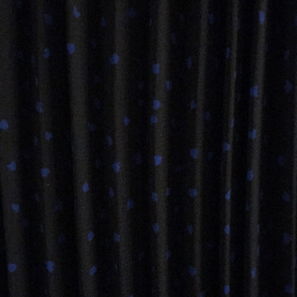 26W Pull On Pleated Chiffon Skirt with Subtle Blue Polka Dot Print:New With Tags - Picture 12 of 15